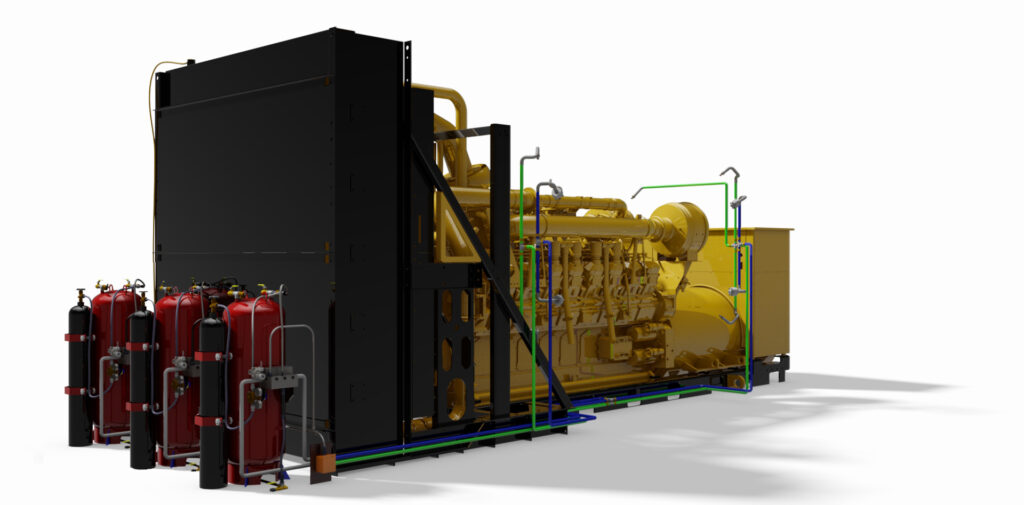 Fire suppression oil patch power